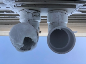 Frozen vents closeup